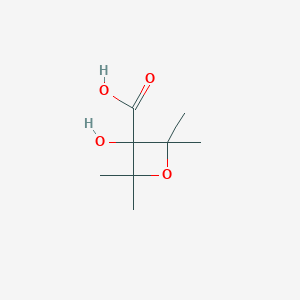 molecular formula C8H14O4 B13574864 3-Hydroxy-2,2,4,4-tetramethyloxetane-3-carboxylic acid CAS No. 15045-31-5