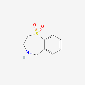molecular formula C9H11NO2S B1357492 2,3,4,5-Tetrahydrobenzo[F][1,4]thiazepine 1,1-dioxide CAS No. 769858-09-5