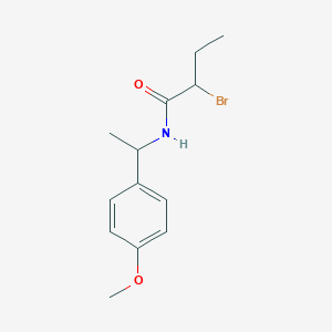 molecular formula C13H18BrNO2 B13574923 2-Bromo-N-(1-(4-methoxyphenyl)ethyl)butanamide 
