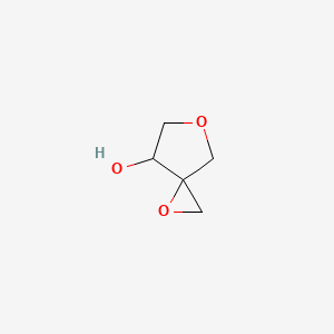 molecular formula C5H8O3 B13574933 1,5-Dioxaspiro[2.4]heptan-7-ol 