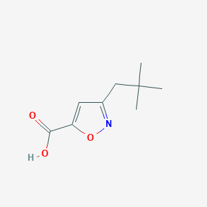 molecular formula C9H13NO3 B13574956 3-(2,2-Dimethylpropyl)-1,2-oxazole-5-carboxylic acid 