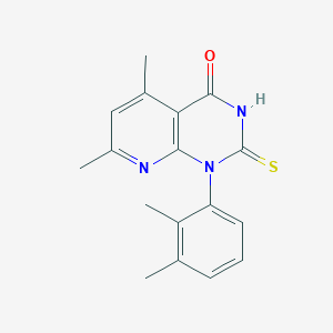 molecular formula C17H17N3OS B1357496 1-(2,3-Dimethylphenyl)-2-mercapto-5,7-dimethylpyrido[2,3-D]pyrimidin-4(1H)-one CAS No. 929694-89-3