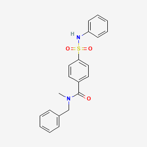 molecular formula C21H20N2O3S B13574961 N-benzyl-N-methyl-4-(phenylsulfamoyl)benzamide 