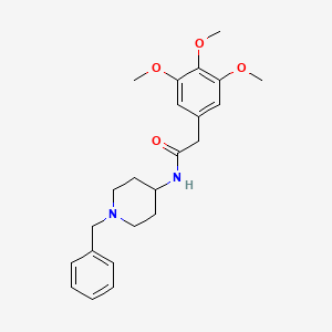 molecular formula C23H30N2O4 B13575021 N-(1-benzylpiperidin-4-yl)-2-(3,4,5-trimethoxyphenyl)acetamide 