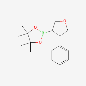 molecular formula C16H23BO3 B13575023 4,4,5,5-Tetramethyl-2-(4-phenyloxolan-3-yl)-1,3,2-dioxaborolane 