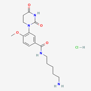 molecular formula C17H25ClN4O4 B13575041 N-(5-Aminopentyl)-3-(2,4-dioxotetrahydropyrimidin-1(2H)-yl)-4-methoxybenzamide hydrochloride 