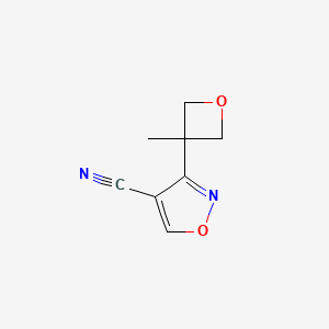 molecular formula C8H8N2O2 B13575061 3-(3-Methyloxetan-3-yl)-1,2-oxazole-4-carbonitrile 