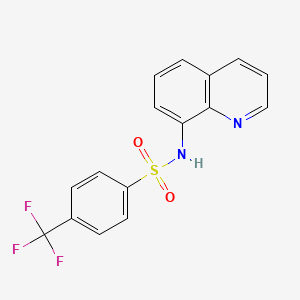 molecular formula C16H11F3N2O2S B13575081 N-(8-Quinolyl)-4-(trifluoromethyl)benzenesulfonamide 