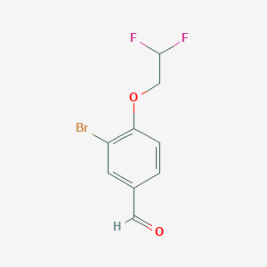 molecular formula C9H7BrF2O2 B13575105 3-Bromo-4-(2,2-difluoroethoxy)benzaldehyde 