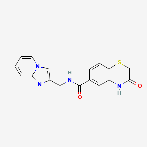 molecular formula C17H14N4O2S B13575108 N-({imidazo[1,2-a]pyridin-2-yl}methyl)-3-oxo-3,4-dihydro-2H-1,4-benzothiazine-6-carboxamide 