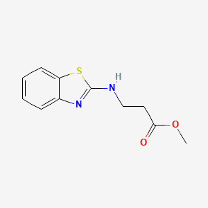 molecular formula C11H12N2O2S B13575150 N-2-Benzothiazolyl-I(2)-alanine methyl ester CAS No. 104344-76-5
