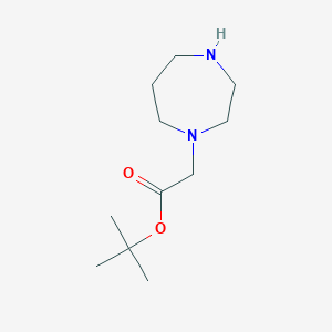 molecular formula C11H22N2O2 B13575164 Tert-butyl 2-(1,4-diazepan-1-yl)acetate 
