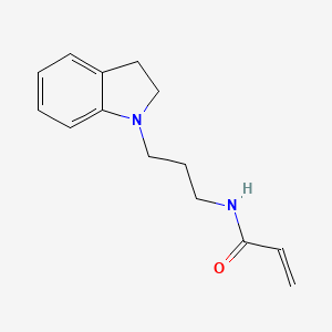molecular formula C14H18N2O B13575168 n-[3-(2,3-Dihydro-1h-indol-1-yl)propyl]prop-2-enamide 