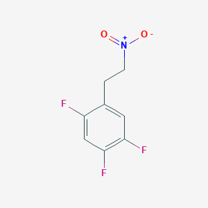 molecular formula C8H6F3NO2 B13575266 1,2,4-Trifluoro-5-(2-nitroethyl)benzene 