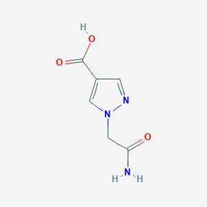 molecular formula C6H7N3O3 B1357528 1-Carbamoylmethyl-1H-pyrazole-4-carboxylic acid CAS No. 1006484-34-9