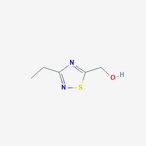 molecular formula C5H8N2OS B13575391 (3-Ethyl-1,2,4-thiadiazol-5-yl)methanol 
