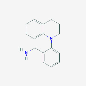 molecular formula C16H18N2 B1357541 {2-[3,4-Dihydro-1(2H)-quinolinyl]-phenyl}methanamine CAS No. 937599-95-6