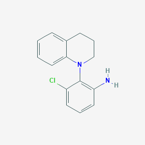 molecular formula C15H15ClN2 B1357542 3-氯-2-[3,4-二氢-1(2H)-喹啉基]苯胺 CAS No. 937604-33-6