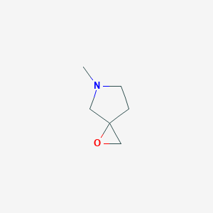 molecular formula C6H11NO B13575429 5-Methyl-1-oxa-5-azaspiro[2.4]heptane 