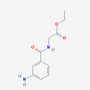 molecular formula C11H14N2O3 B13575444 Ethyl (3-aminobenzoyl)glycinate 