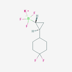 molecular formula C9H13BF5K B13575492 Potassium trans-(2-(4,4-difluorocyclohexyl)cyclopropyl)trifluoroborate 