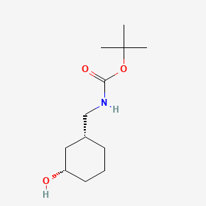 molecular formula C12H23NO3 B13575536 tert-Butyl (((1R,3S)-3-hydroxycyclohexyl)methyl)carbamate 