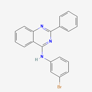 molecular formula C20H14BrN3 B13575541 N-(3-bromophenyl)-2-phenylquinazolin-4-amine 