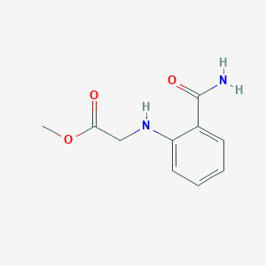 molecular formula C10H12N2O3 B13575595 Methyl 2-[(2-carbamoylphenyl)amino]acetate 