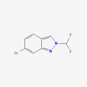 molecular formula C8H5BrF2N2 B13575626 6-bromo-2-(difluoromethyl)-2H-indazole 