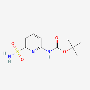 molecular formula C10H15N3O4S B13575632 tert-butylN-(6-sulfamoylpyridin-2-yl)carbamate 