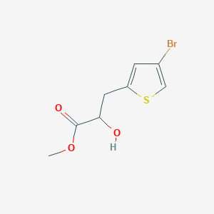 molecular formula C8H9BrO3S B13575649 Methyl 3-(4-bromothiophen-2-yl)-2-hydroxypropanoate 