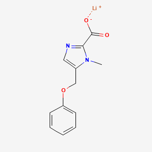 molecular formula C12H11LiN2O3 B13575654 lithium(1+)1-methyl-5-(phenoxymethyl)-1H-imidazole-2-carboxylate 