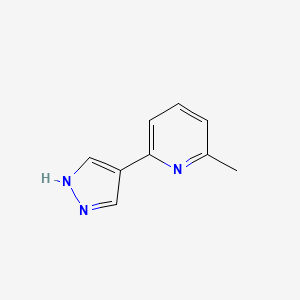 molecular formula C9H9N3 B13575672 2-methyl-6-(1H-pyrazol-4-yl)pyridine 