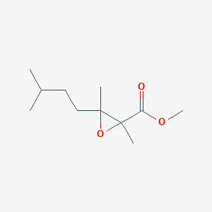 molecular formula C11H20O3 B13575686 Methyl 3-isopentyl-2,3-dimethyloxirane-2-carboxylate 