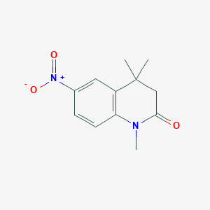 molecular formula C12H14N2O3 B1357569 1,4,4-三甲基-6-硝基-3,4-二氢喹啉-2(1H)-酮 CAS No. 144583-89-1