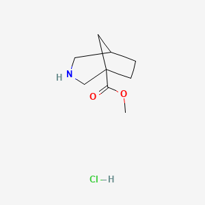 molecular formula C9H16ClNO2 B13575694 Methyl 3-azabicyclo[3.2.1]octane-1-carboxylate hydrochloride CAS No. 2792185-93-2