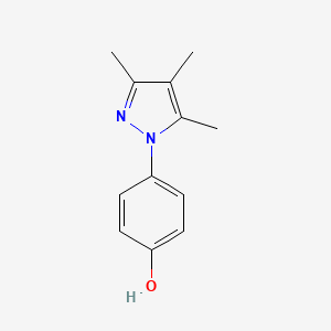 molecular formula C12H14N2O B13575699 4-(3,4,5-Trimethyl-1h-pyrazol-1-yl)phenol 