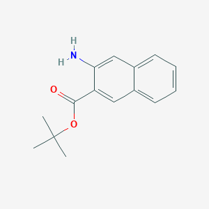 molecular formula C15H17NO2 B13575705 tert-Butyl 3-amino-2-naphthoate 