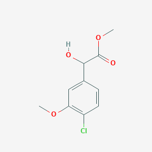 molecular formula C10H11ClO4 B13575750 Methyl 2-(4-chloro-3-methoxyphenyl)-2-hydroxyacetate 