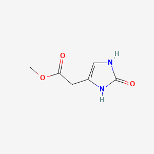 molecular formula C6H8N2O3 B13575770 methyl 2-(2-oxo-2,3-dihydro-1H-imidazol-4-yl)acetate 