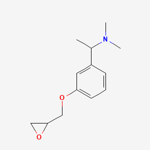 molecular formula C13H19NO2 B13575805 Dimethyl(1-{3-[(oxiran-2-yl)methoxy]phenyl}ethyl)amine 