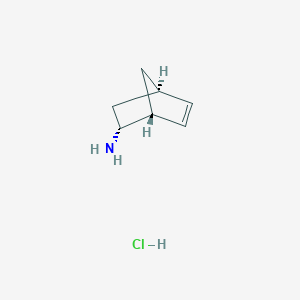 molecular formula C7H12ClN B13575885 rac-(1R,2R,4R)-bicyclo[2.2.1]hept-5-en-2-aminehydrochloride 