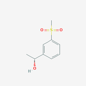 molecular formula C9H12O3S B13575893 (1R)-1-[3-(Methylsulfonyl)phenyl]ethanol 