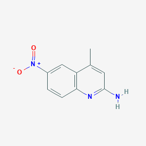 molecular formula C10H9N3O2 B13575927 4-Methyl-6-nitroquinolin-2-amine 