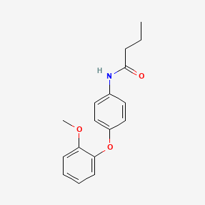 molecular formula C17H19NO3 B13575956 N-[4-(2-methoxyphenoxy)phenyl]butanamide 