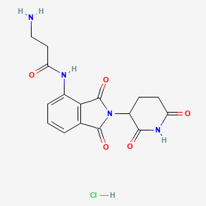molecular formula C16H17ClN4O5 B13575978 N-(3-Aminopropanoyl) Pomalidomide Hydrochloride 