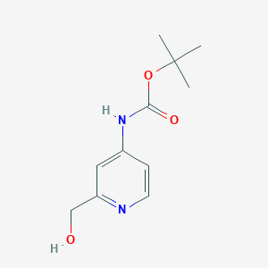 molecular formula C11H16N2O3 B13575985 tert-Butyl (2-(hydroxymethyl)pyridin-4-yl)carbamate 