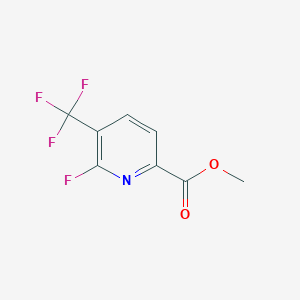 molecular formula C8H5F4NO2 B13576000 Methyl 6-fluoro-5-(trifluoromethyl)picolinate 