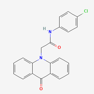molecular formula C21H15ClN2O2 B13576001 N-(4-chlorophenyl)-2-(9-oxo-9,10-dihydroacridin-10-yl)acetamide 