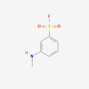 molecular formula C7H8FNO2S B13576009 3-(Methylamino)benzene-1-sulfonylfluoride 